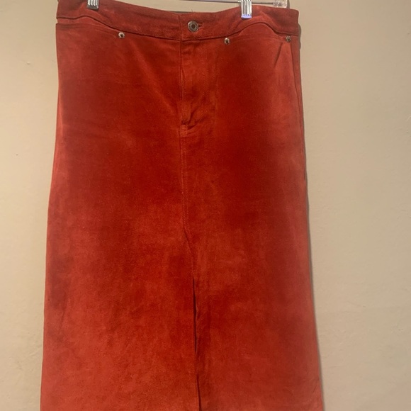Suede Leather Skirt - Picture 2 of 5